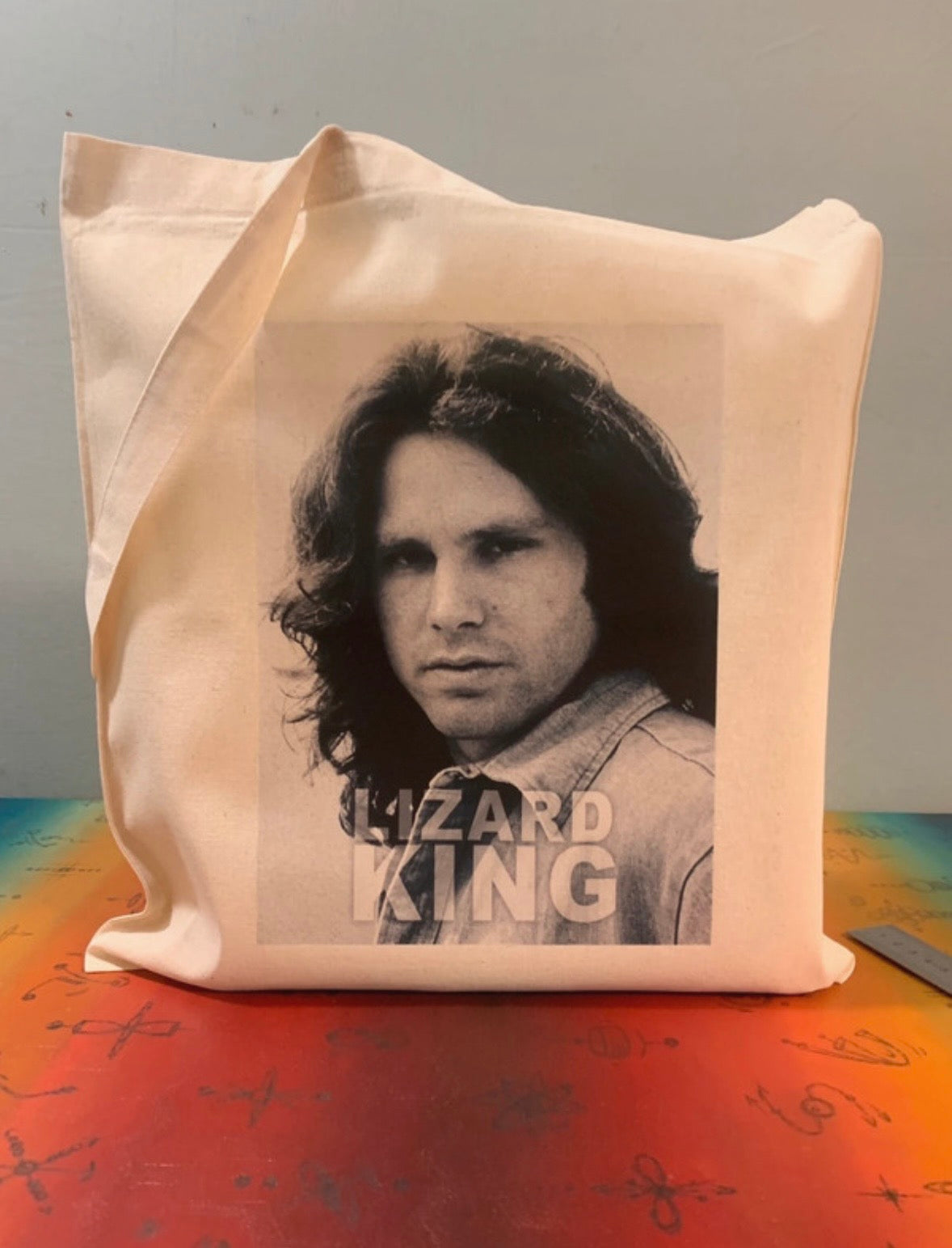 THE DOORS - JIM MORRISON - LIZARD KING  - Symbios Design Tote Bag