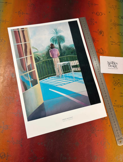 DAVID HOCKNEY - SUR LA TERRACE - Symbios Design Rare Glossy Poster Print