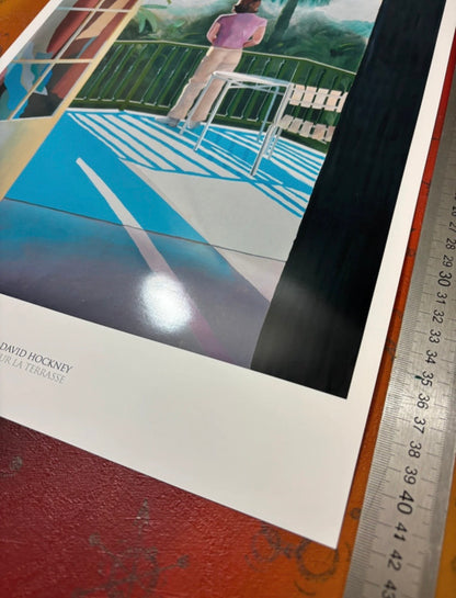 DAVID HOCKNEY - SUR LA TERRACE - Symbios Design Rare Glossy Poster Print