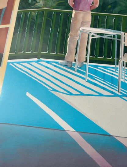 DAVID HOCKNEY - SUR LA TERRACE - Symbios Design Rare Glossy Poster Print