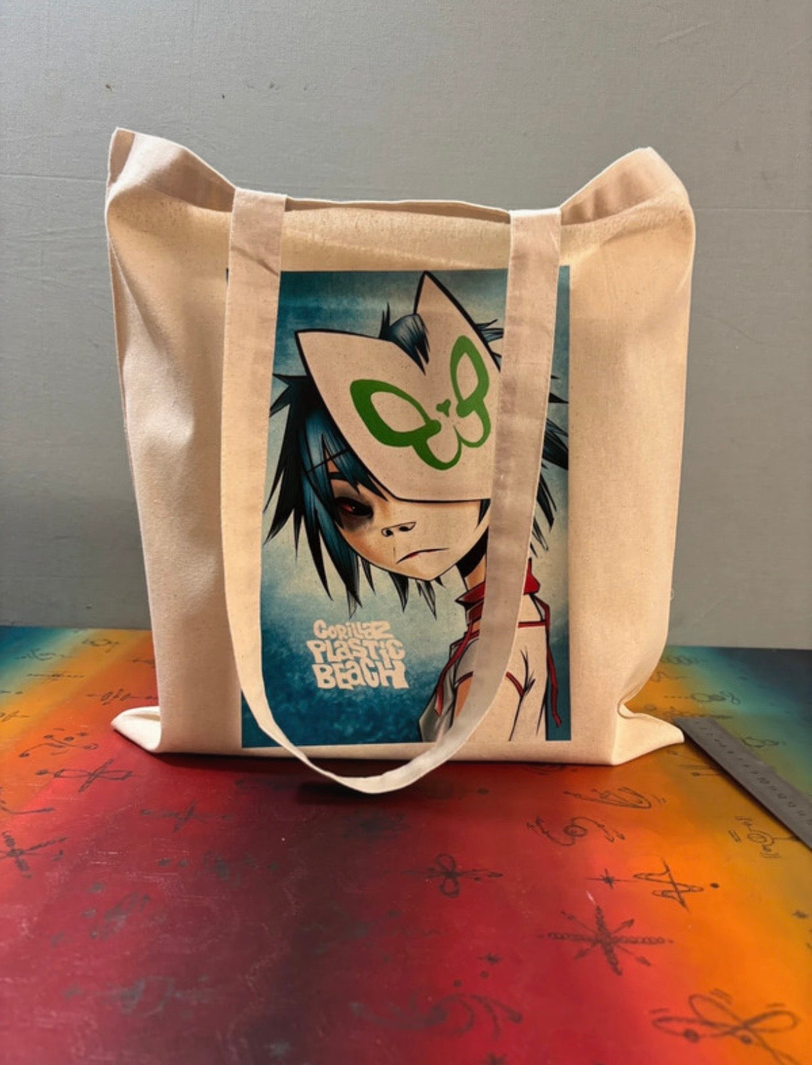 GORILLAZ - PLASTIC BEACH  - Symbios Design Tote Bag