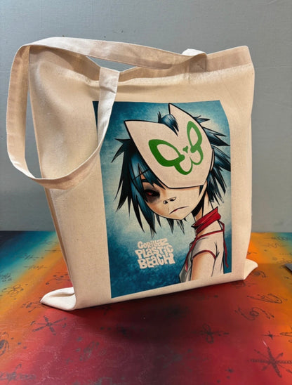 GORILLAZ - PLASTIC BEACH  - Symbios Design Tote Bag