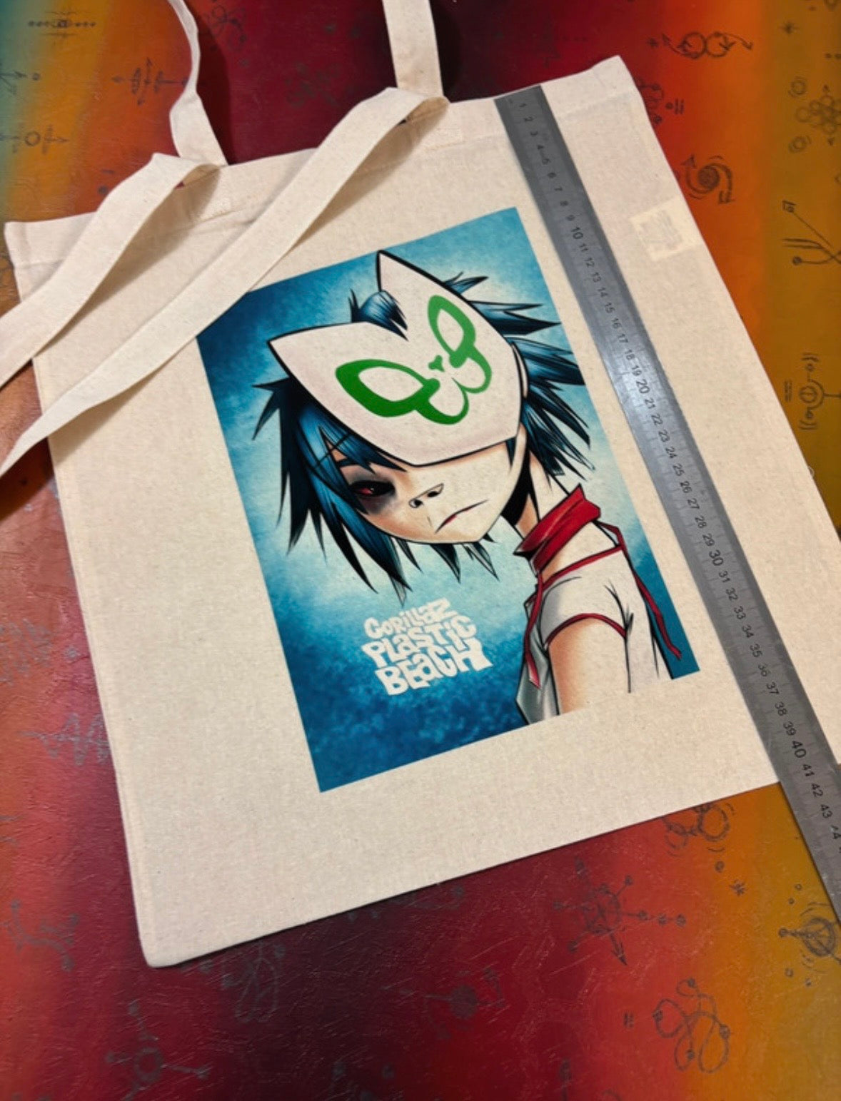 GORILLAZ - PLASTIC BEACH  - Symbios Design Tote Bag