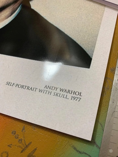 ANDY WARHOL - SELF PORTRAIT WITH SKULL  - Symbios Design Rare Glossy Poster Print