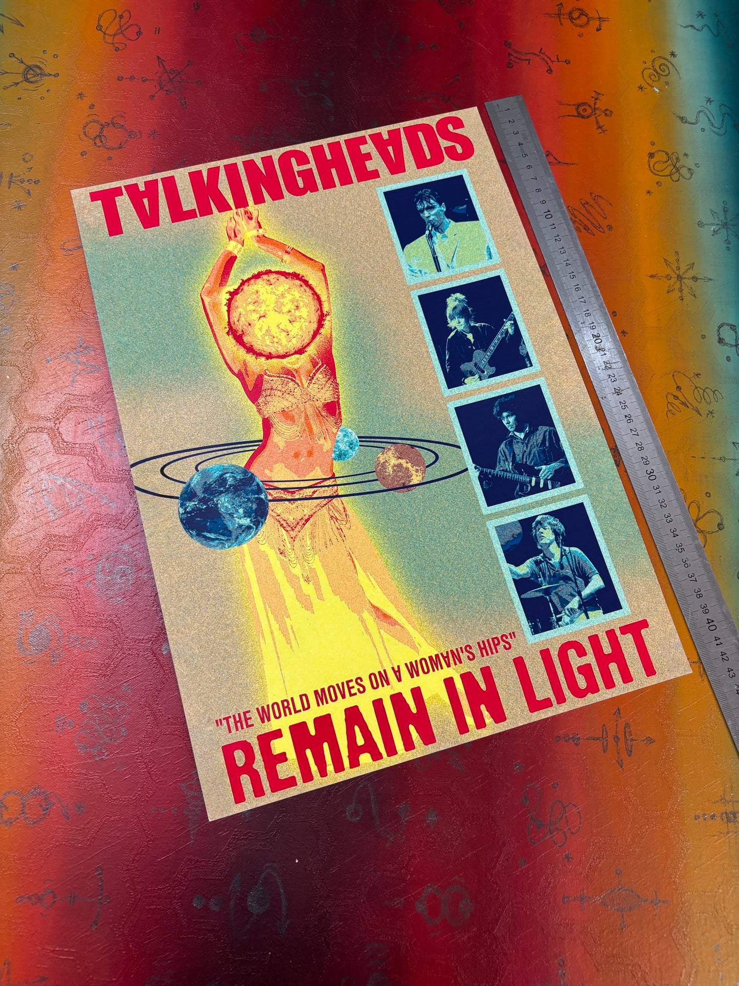 TALKING HEADS - REMAIN IN LIGHT - Symbios Design Rare Glossy Poster Print