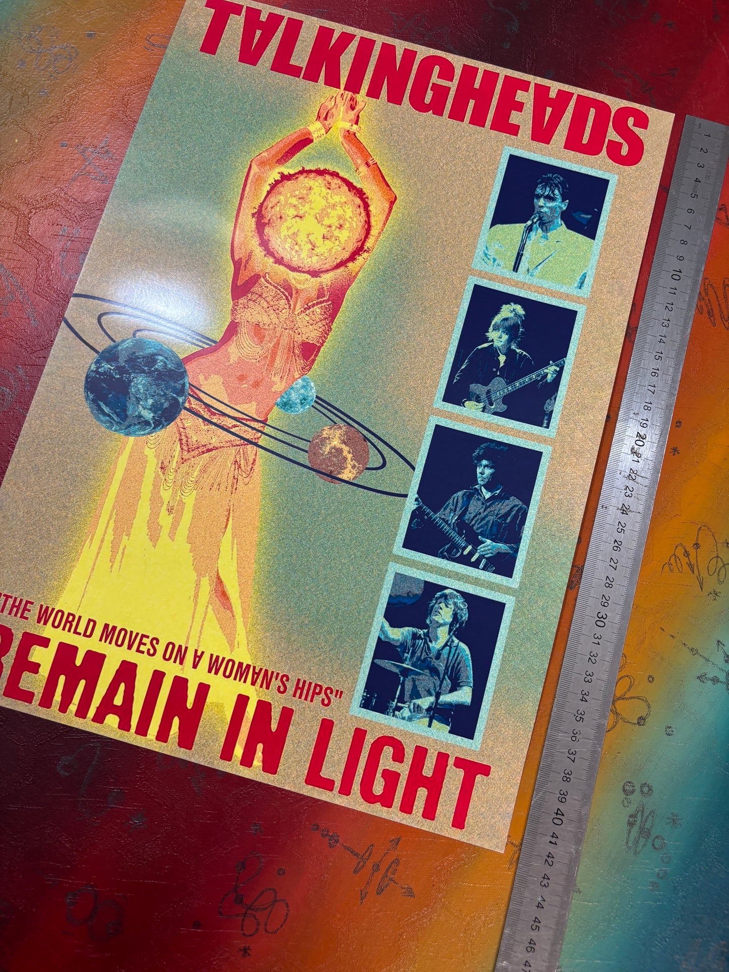 TALKING HEADS - REMAIN IN LIGHT - Symbios Design Rare Glossy Poster Print