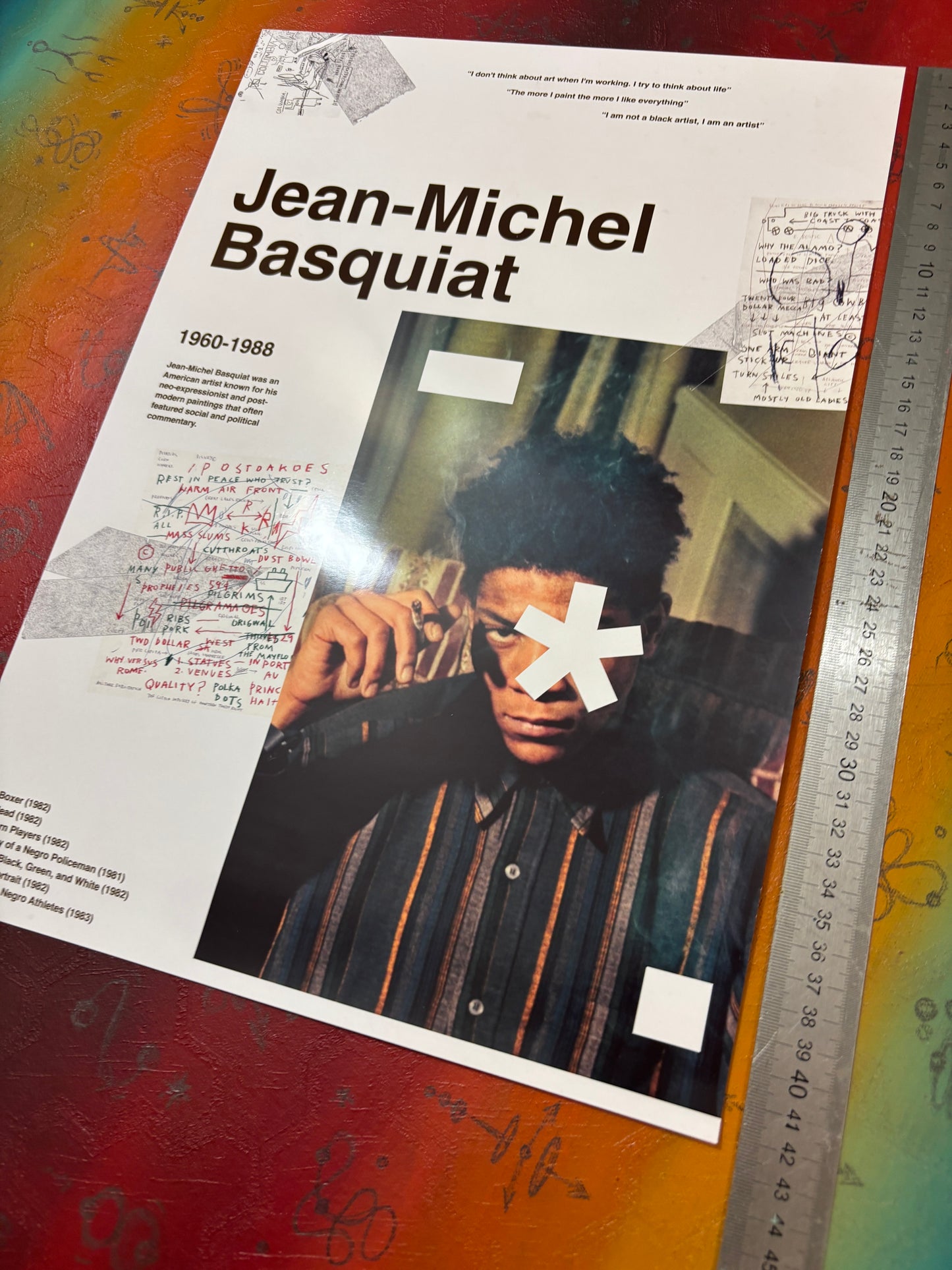 JEAN-MICHEL BASQUIAT - Symbios Design Rare Glossy Poster Print