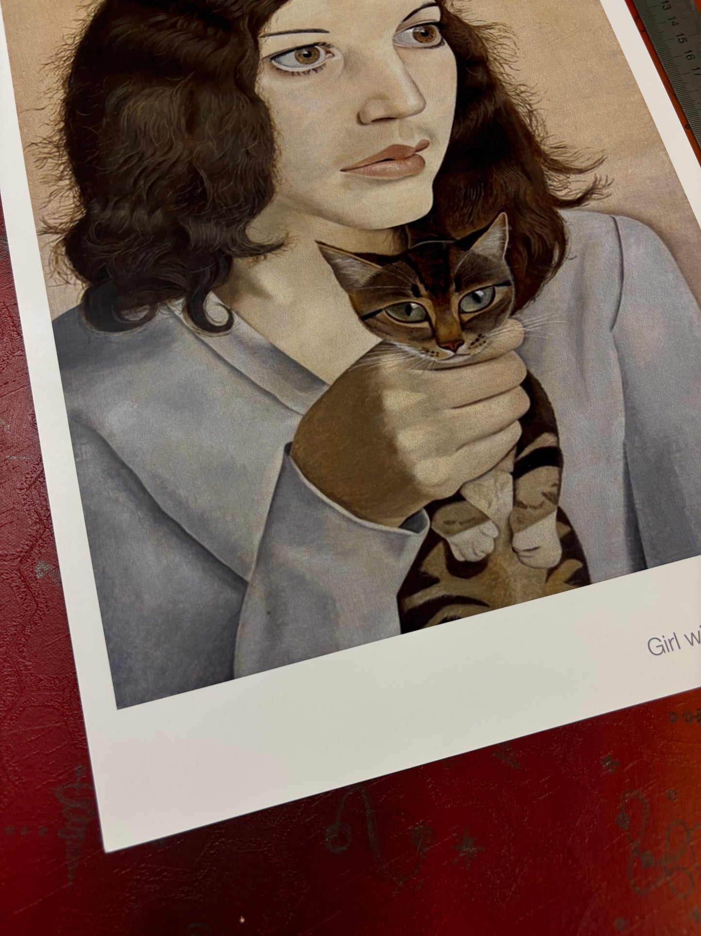 LUCIEN FREUD - GIRL WITH A KITTEN - Symbios Design Rare Glossy Poster Print