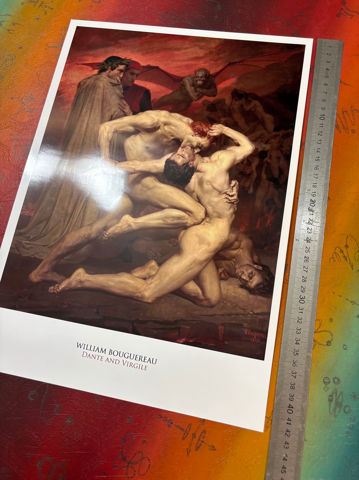 WILLIAM BOURGUEREAU - DANTE & VIRGILE - Symbios Design Rare Glossy Poster Print