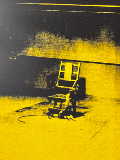 ANDY WARHOL - ELECTRIC CHAIR - YELLOW  - Symbios Design Rare Glossy Poster Print