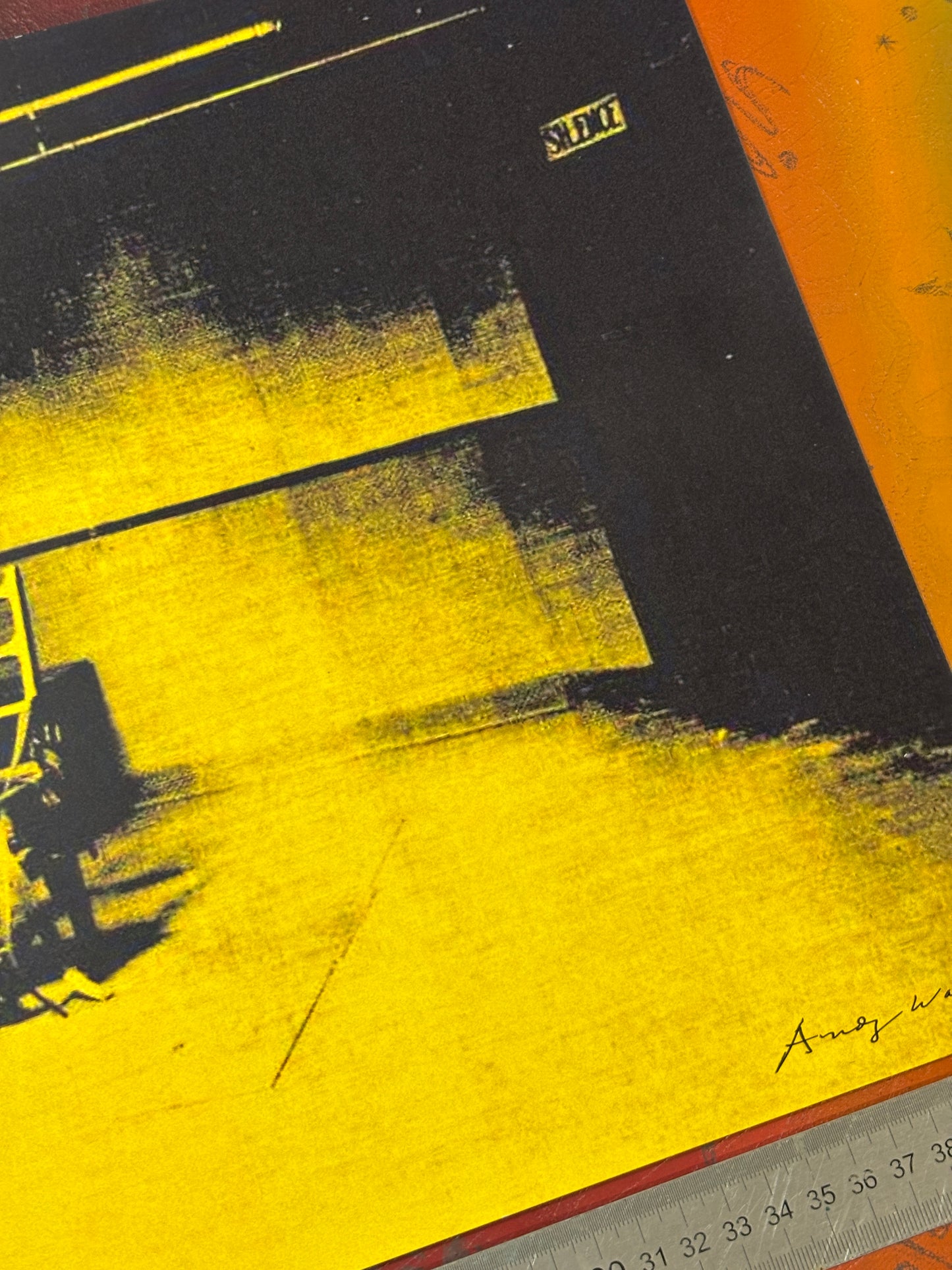 ANDY WARHOL - ELECTRIC CHAIR - YELLOW  - Symbios Design Rare Glossy Poster Print