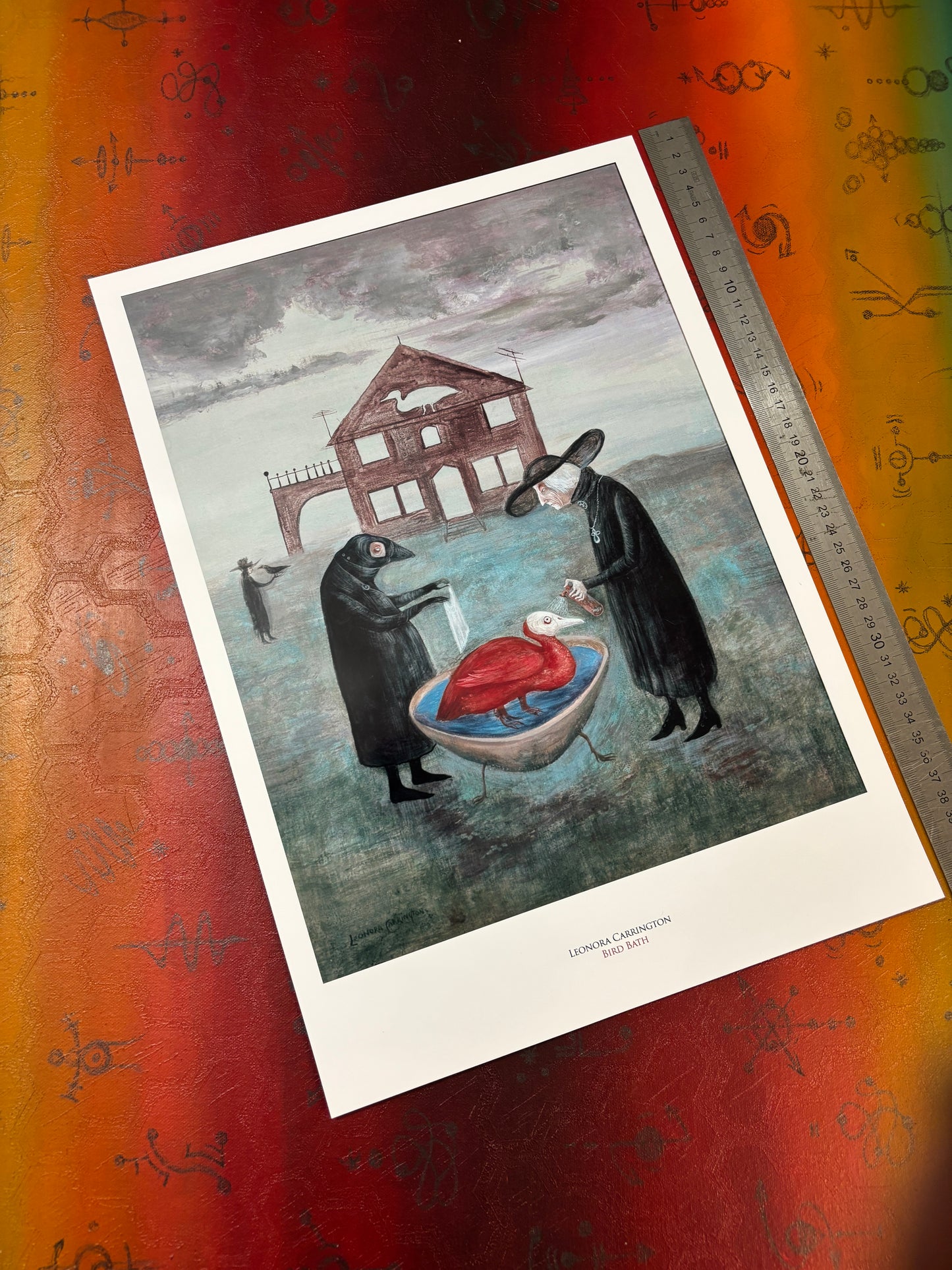 Leonora Carrington - Bird Bath (1974)  - Symbios Design Rare Glossy Poster Print