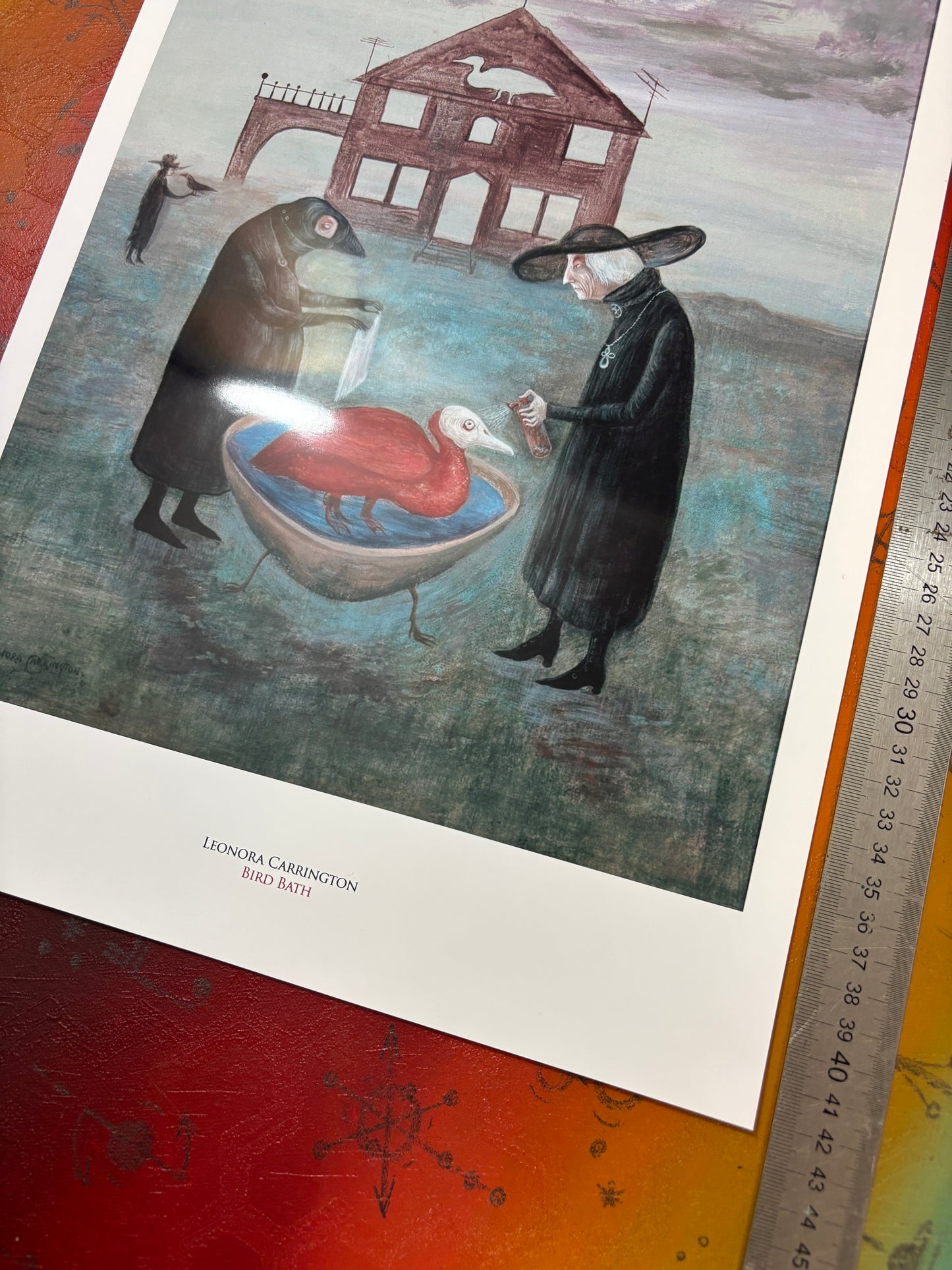Leonora Carrington - Bird Bath (1974)  - Symbios Design Rare Glossy Poster Print