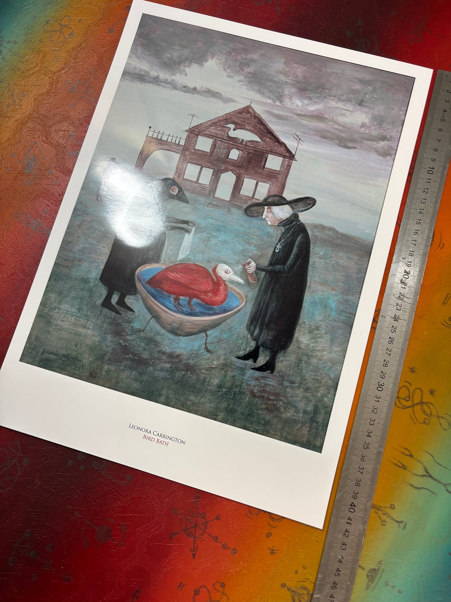 Leonora Carrington - Bird Bath (1974)  - Symbios Design Rare Glossy Poster Print