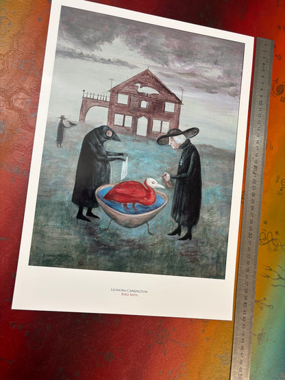 Leonora Carrington - Bird Bath (1974)  - Symbios Design Rare Glossy Poster Print