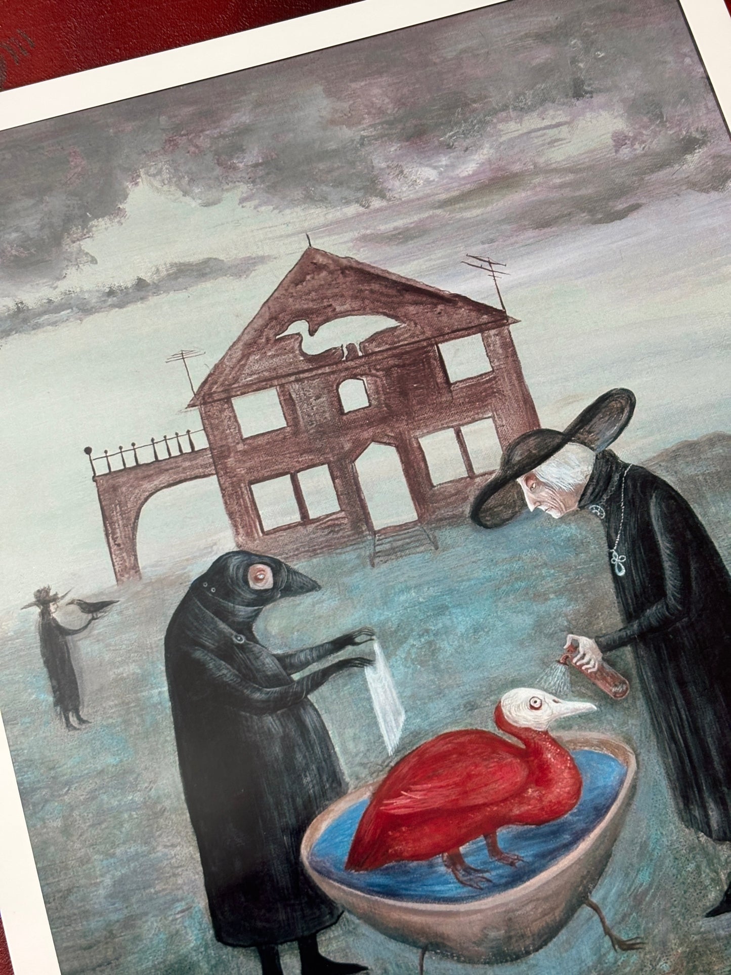 Leonora Carrington - Bird Bath (1974)  - Symbios Design Rare Glossy Poster Print