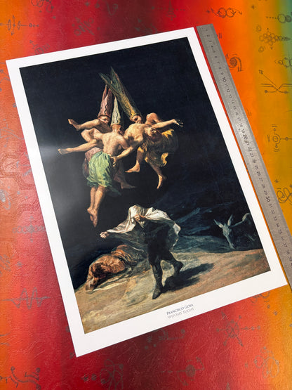 Francisco Goya - Witches' Flight (1798)  - Symbios Design Rare Glossy Poster Print
