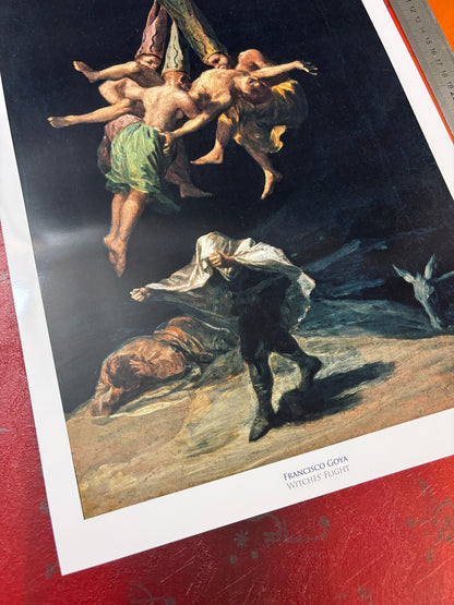 Francisco Goya - Witches' Flight (1798)  - Symbios Design Rare Glossy Poster Print
