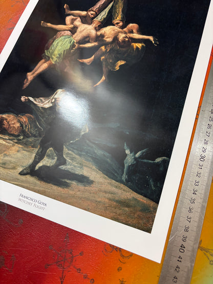 Francisco Goya - Witches' Flight (1798)  - Symbios Design Rare Glossy Poster Print