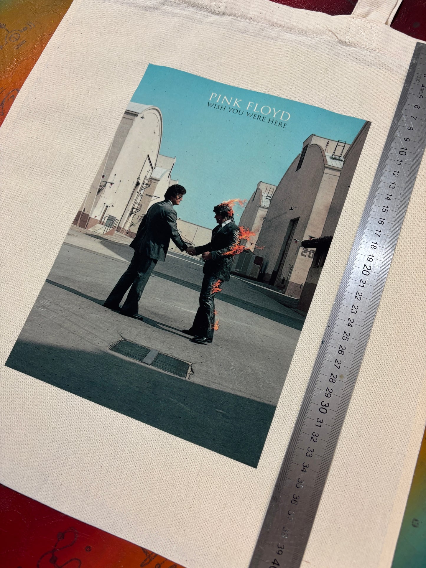 PINK FLOYD - WISH YOU WERE HERE  - Symbios Design Tote Bag