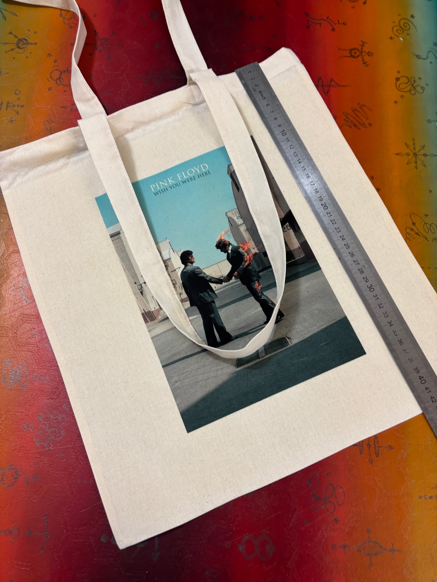 PINK FLOYD - WISH YOU WERE HERE  - Symbios Design Tote Bag