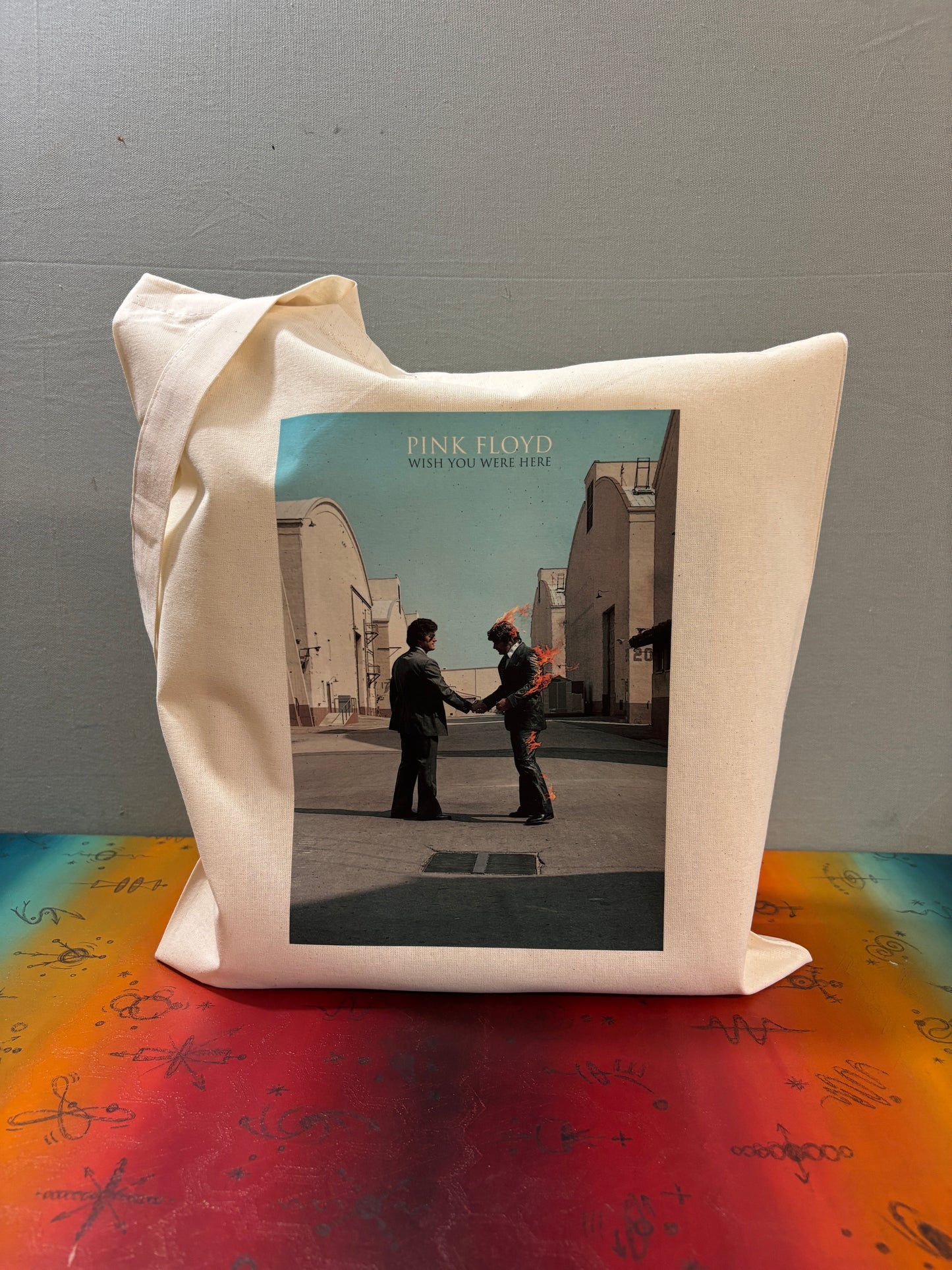PINK FLOYD - WISH YOU WERE HERE  - Symbios Design Tote Bag