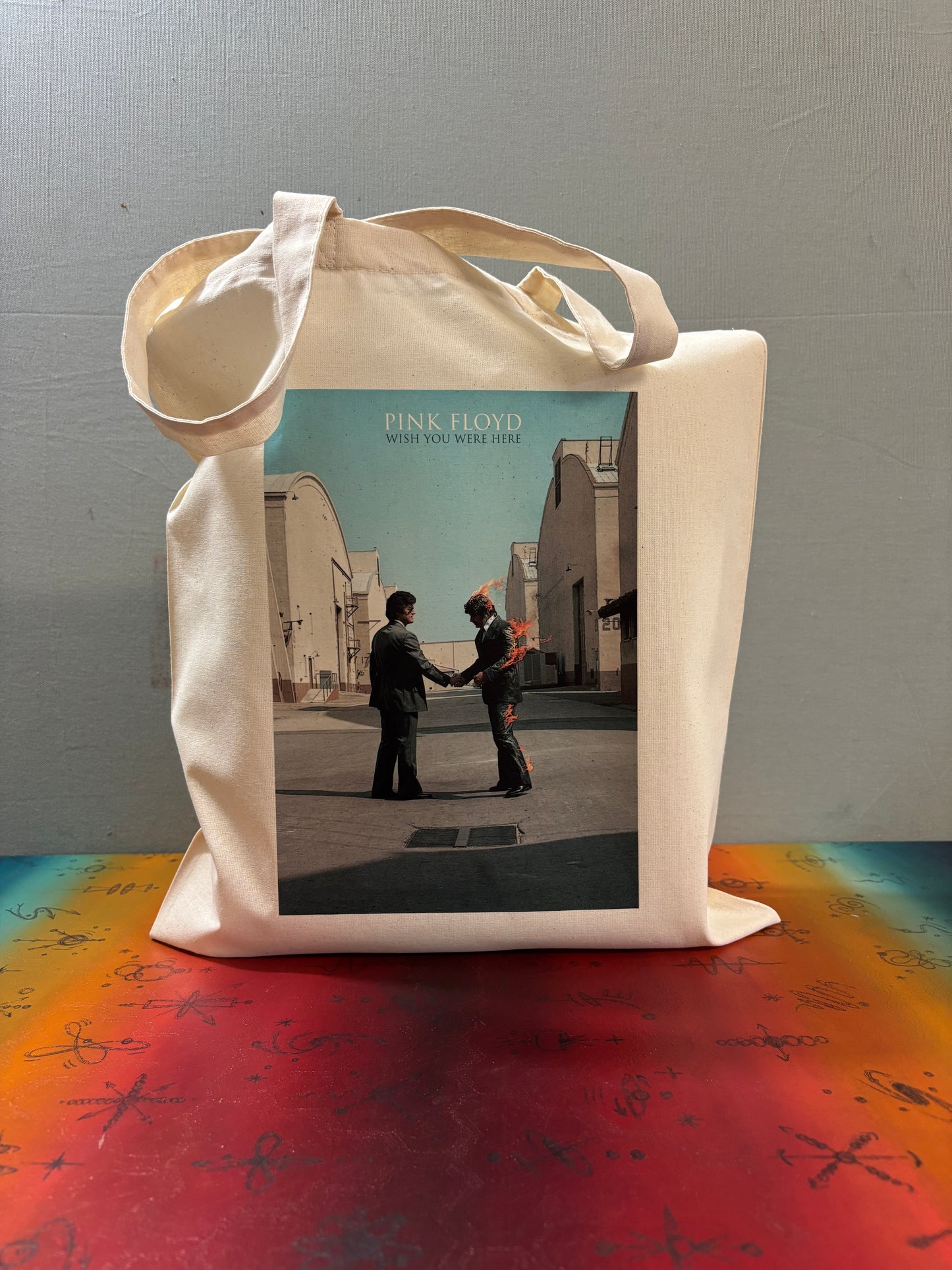 PINK FLOYD - WISH YOU WERE HERE  - Symbios Design Tote Bag
