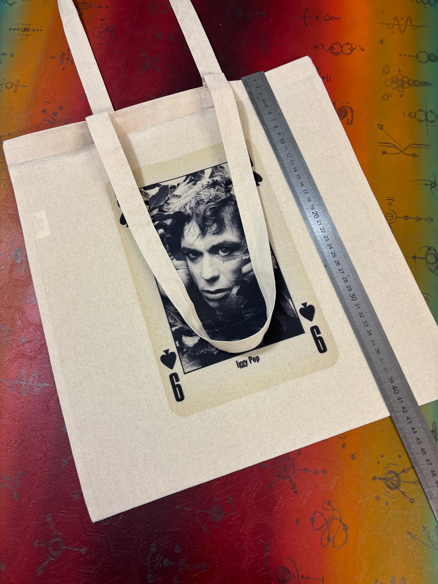 Sac cabas rétro IGGY POP : style années 90, coton certifié Oeko-Tex