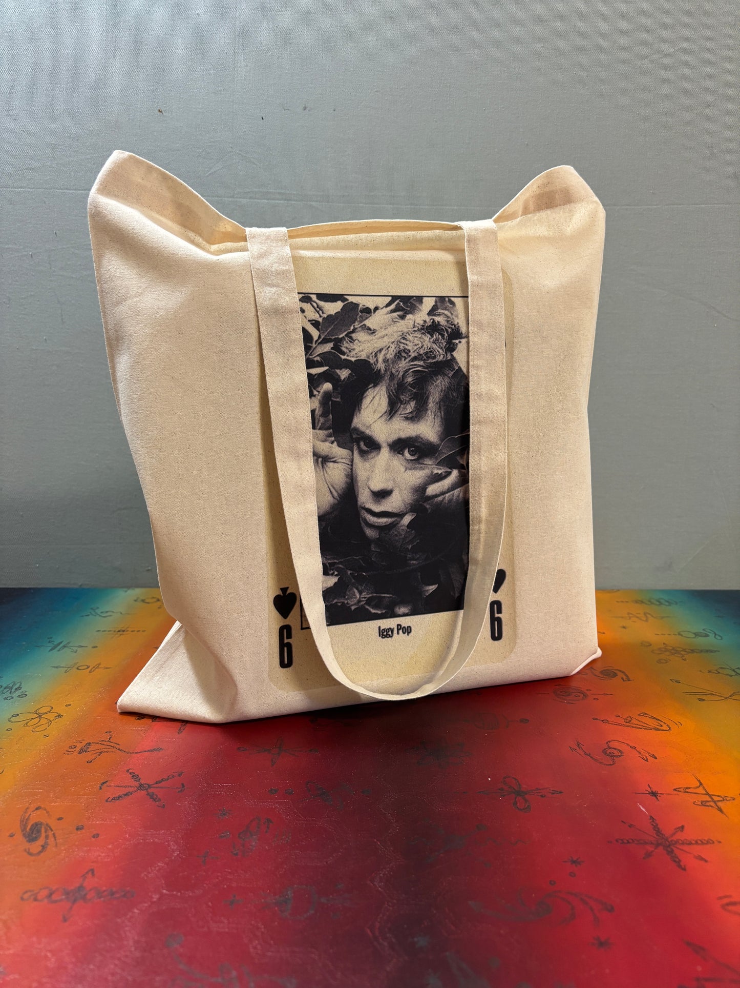 Sac cabas rétro IGGY POP : style années 90, coton certifié Oeko-Tex