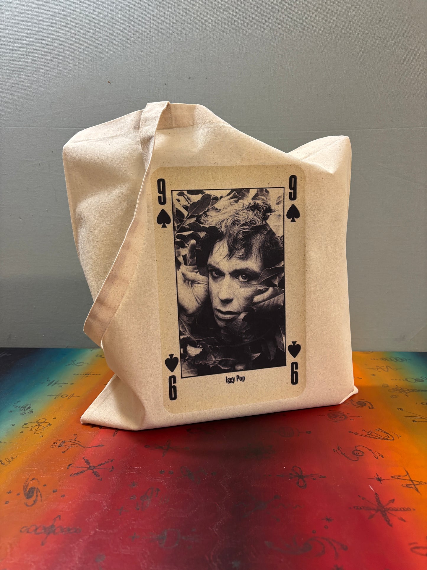 Sac cabas rétro IGGY POP : style années 90, coton certifié Oeko-Tex