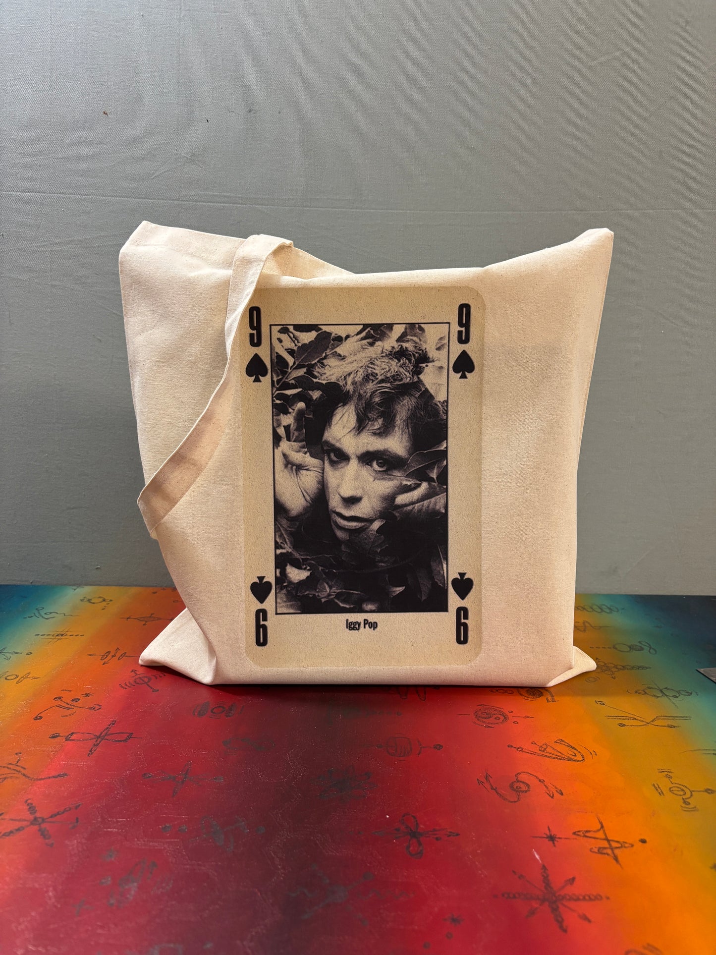 Sac cabas rétro IGGY POP : style années 90, coton certifié Oeko-Tex