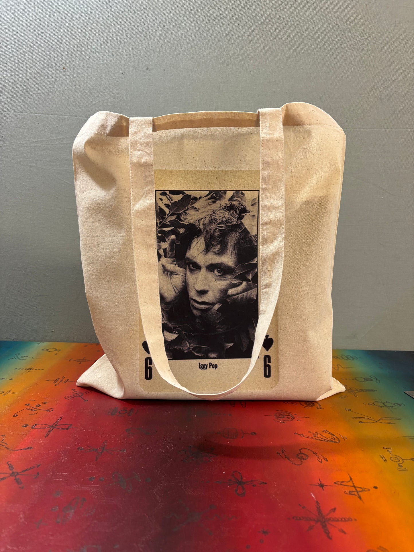Sac cabas rétro IGGY POP : style années 90, coton certifié Oeko-Tex