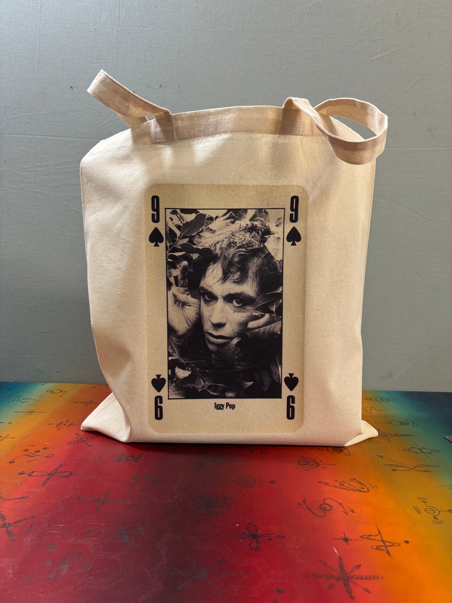 Sac cabas rétro IGGY POP : style années 90, coton certifié Oeko-Tex