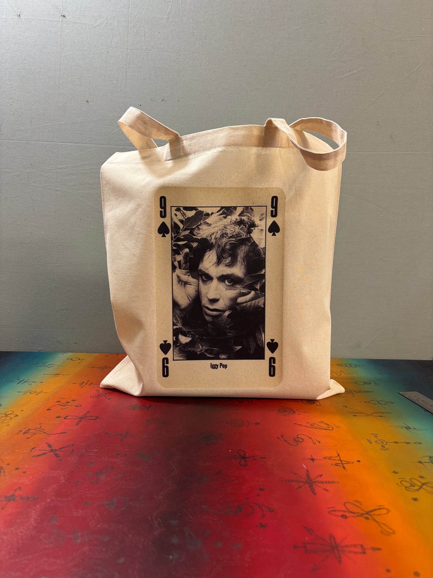 Sac cabas rétro IGGY POP : style années 90, coton certifié Oeko-Tex