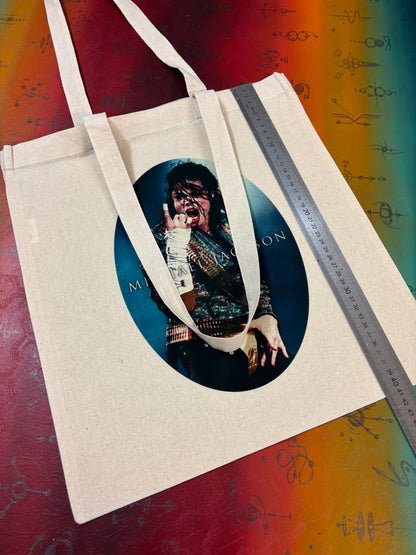 MICHAEL JACKSON  - Retro Tote Bag: 90s Style, Oeko-Tex Cotton