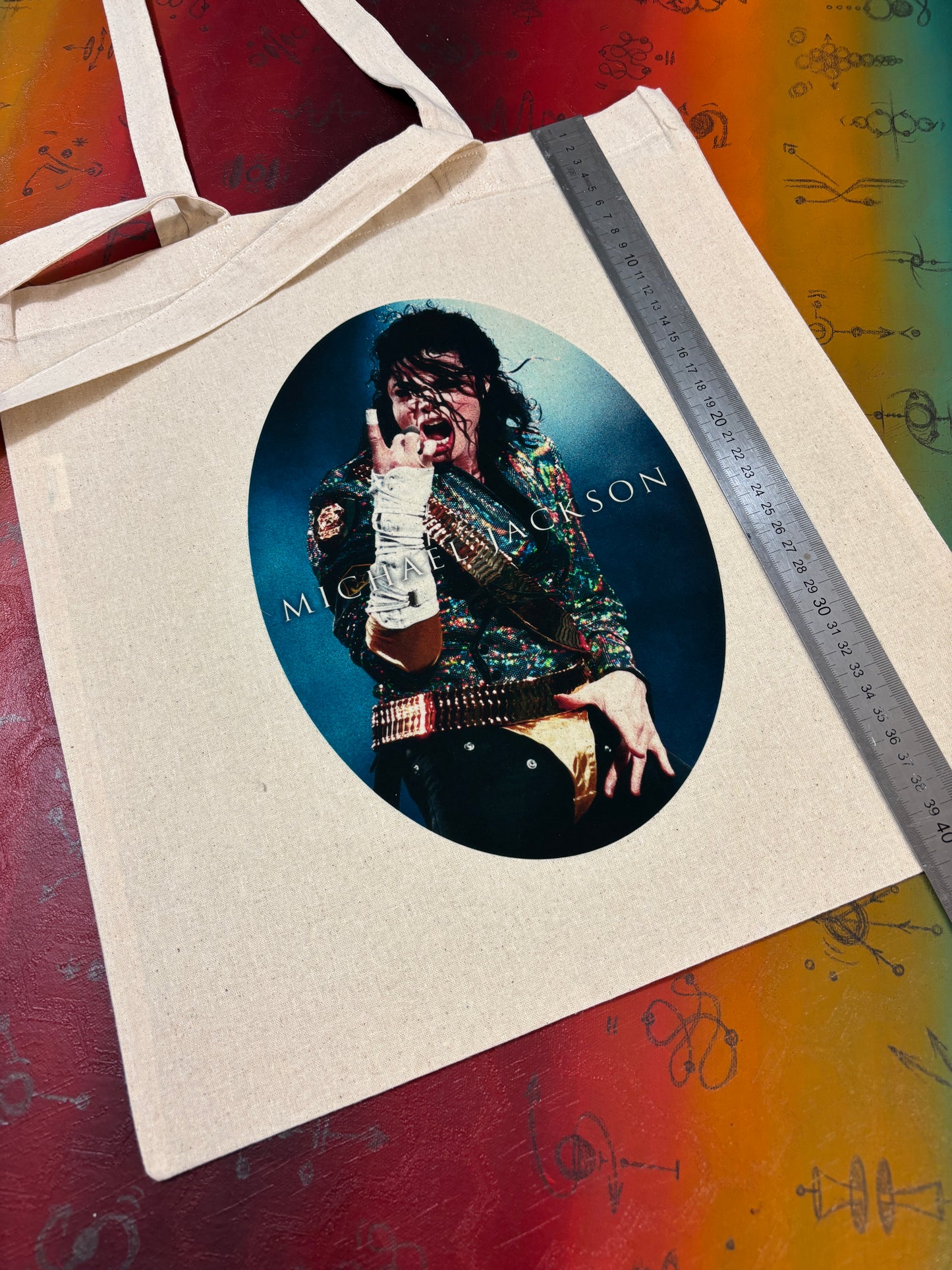 MICHAEL JACKSON  - Retro Tote Bag: 90s Style, Oeko-Tex Cotton