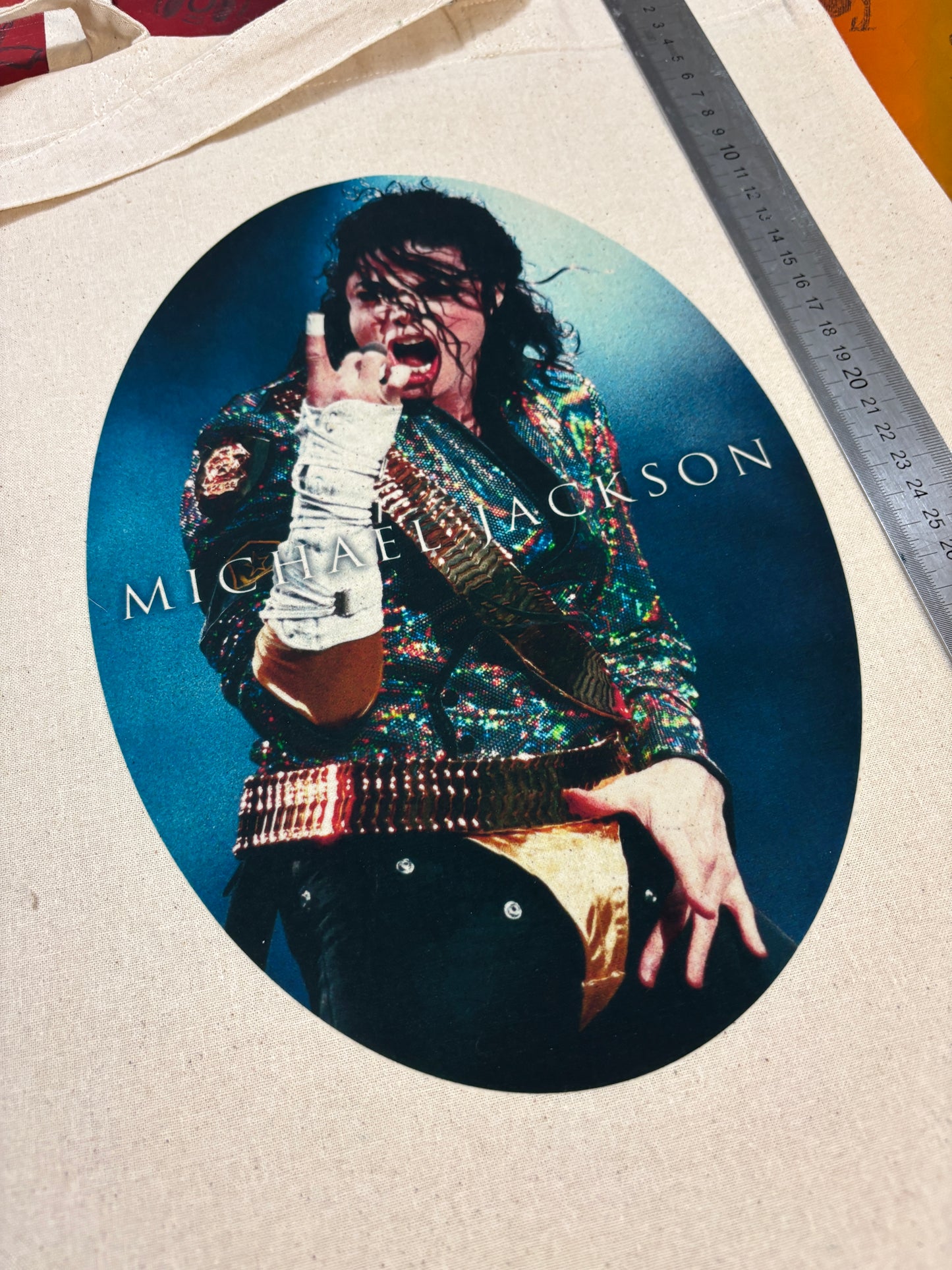 MICHAEL JACKSON  - Retro Tote Bag: 90s Style, Oeko-Tex Cotton