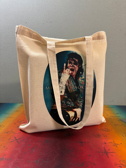 MICHAEL JACKSON  - Retro Tote Bag: 90s Style, Oeko-Tex Cotton