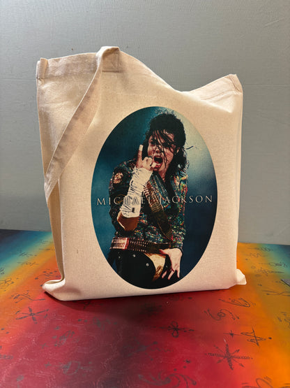 MICHAEL JACKSON  - Retro Tote Bag: 90s Style, Oeko-Tex Cotton