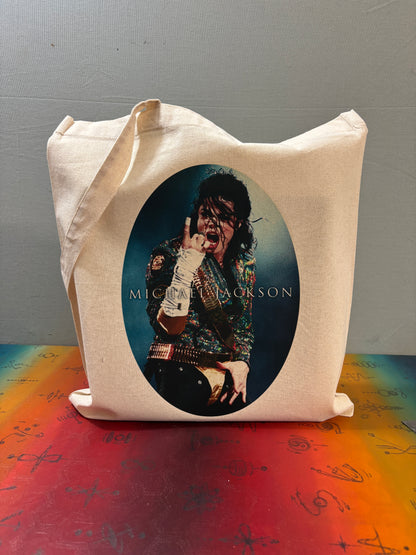 MICHAEL JACKSON  - Retro Tote Bag: 90s Style, Oeko-Tex Cotton