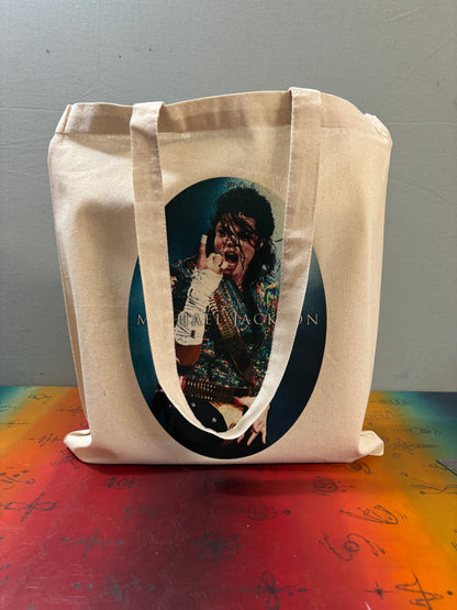 MICHAEL JACKSON  - Retro Tote Bag: 90s Style, Oeko-Tex Cotton