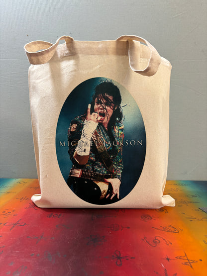 MICHAEL JACKSON  - Retro Tote Bag: 90s Style, Oeko-Tex Cotton