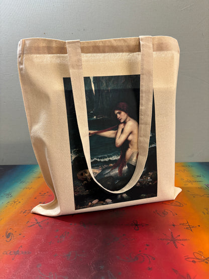 THE MERMAD - WATERHOUSE - Retro Tote Bag: 90s Style, Oeko-Tex Cotton