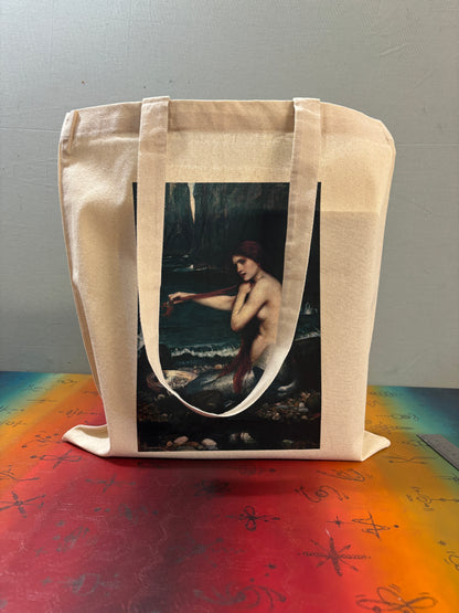 THE MERMAD - WATERHOUSE - Retro Tote Bag: 90s Style, Oeko-Tex Cotton