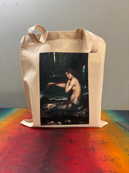 THE MERMAD - WATERHOUSE - Retro Tote Bag: 90s Style, Oeko-Tex Cotton