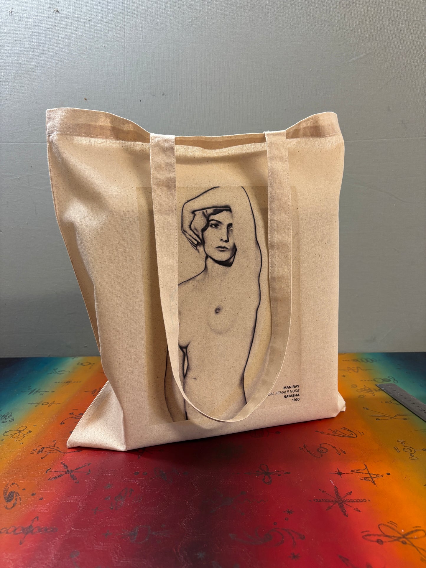 NATASHA - MAN RAY - Retro Tote Bag: 90s Style, Oeko-Tex Cotton