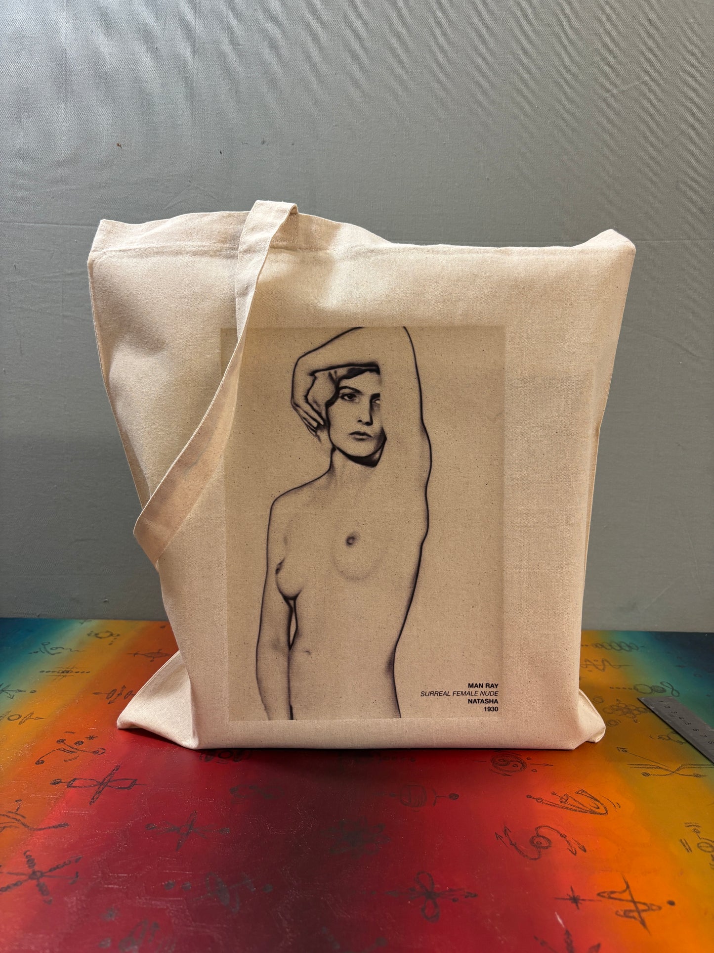 NATASHA - MAN RAY - Retro Tote Bag: 90s Style, Oeko-Tex Cotton