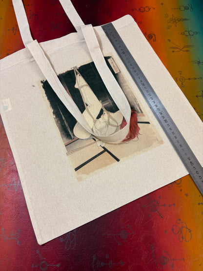 SHIBARI - BUNNY - Retro Tote Bag: 90s Style, Oeko-Tex Cotton