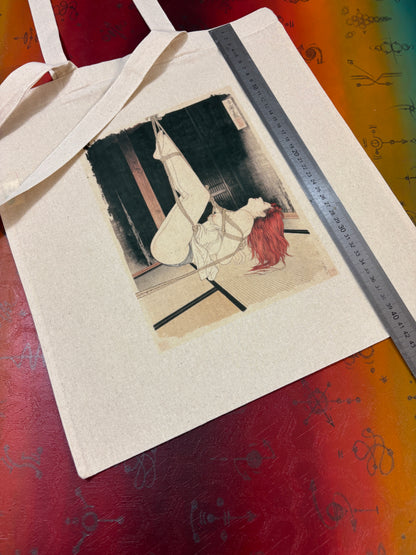 SHIBARI - BUNNY - Retro Tote Bag: 90s Style, Oeko-Tex Cotton