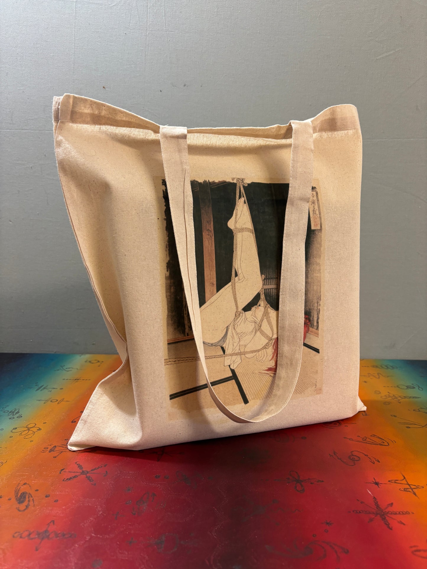 SHIBARI - BUNNY - Retro Tote Bag: 90s Style, Oeko-Tex Cotton